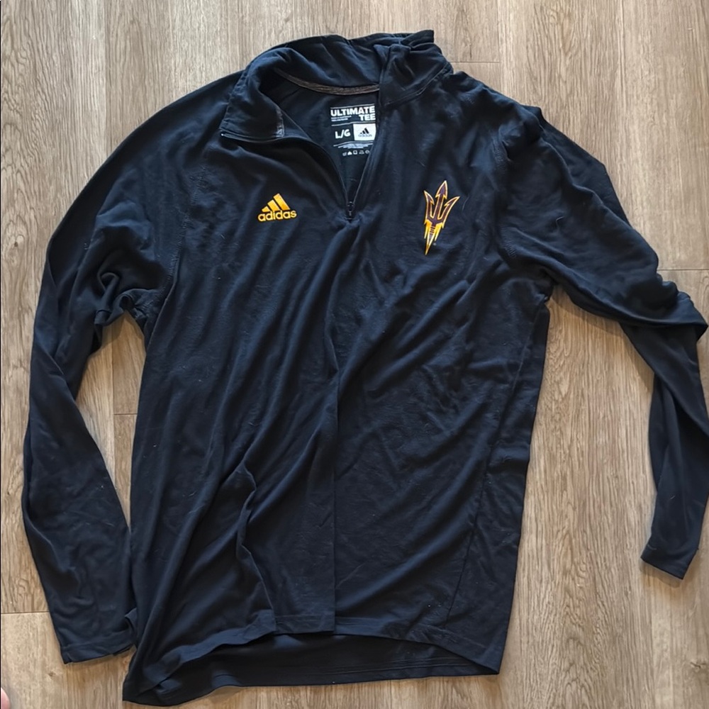 Adidas Navy Long Sleeve with Gold Accents